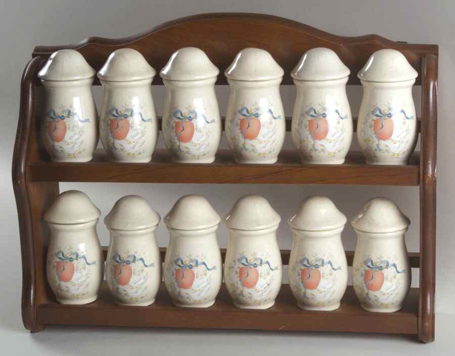 Marmalade Spice Jar Set with Wood Stand by International-1