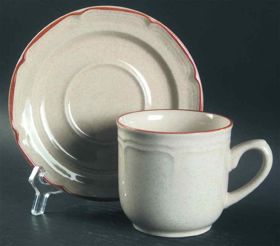 Michelle Flat Cup & Saucer Set by International-1