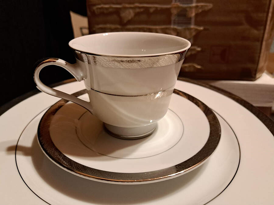 Michele Footed Cup & Saucer Set by International-1