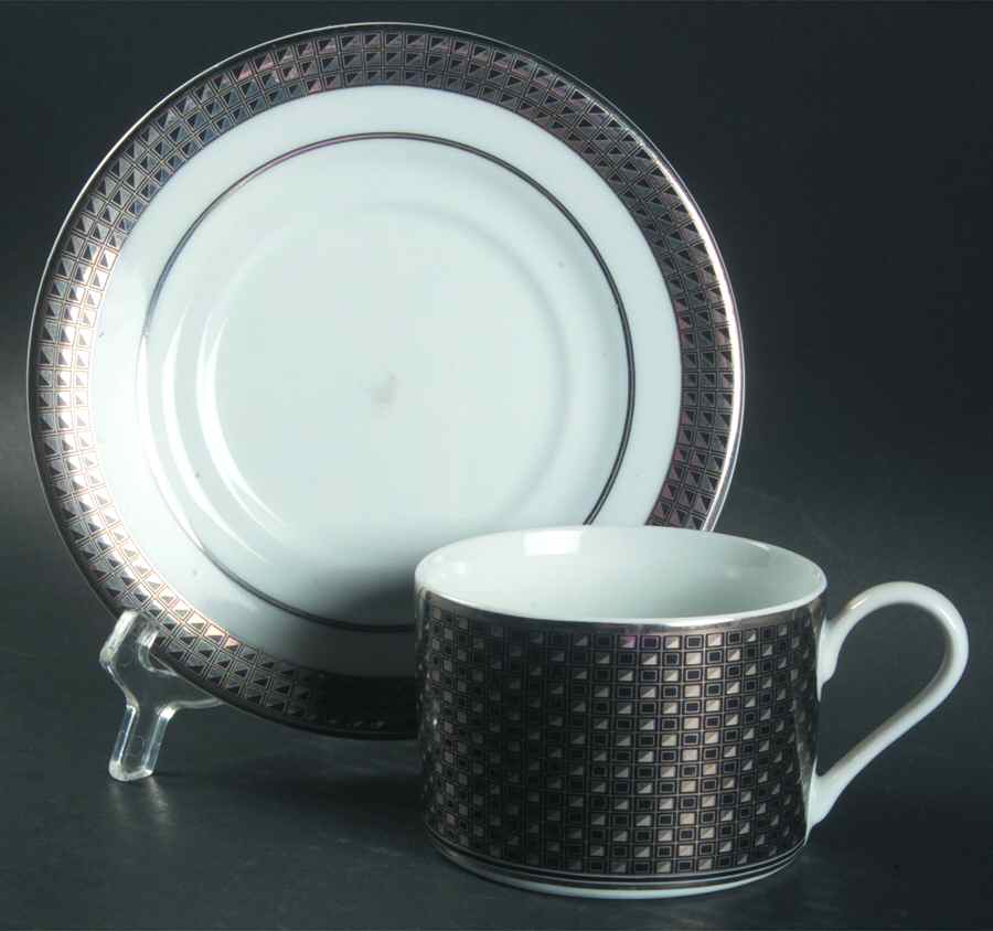 Midnight Flat Cup & Saucer Set by International-1