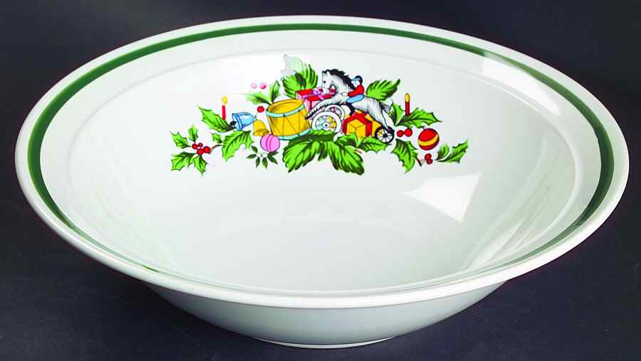 Noel (Band 1-4" From Edge) 9" Round Vegetable Bowl by International-1