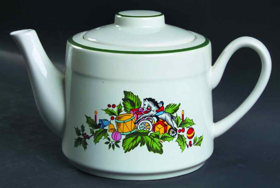 Noel (Band 1-4" From Edge) Teapot & Lid by International-1