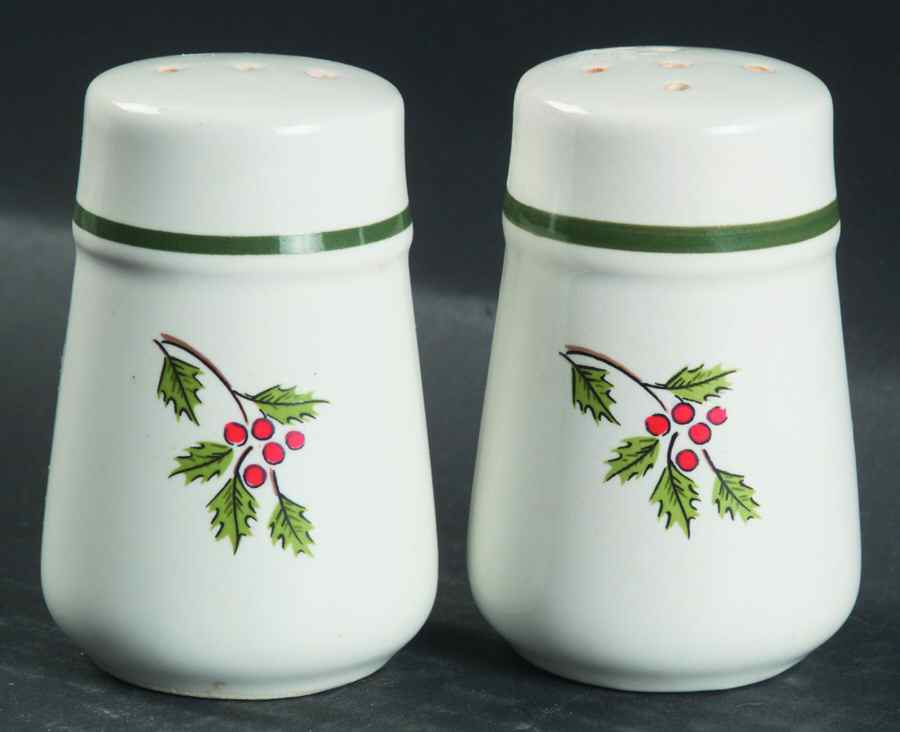 Noel (Band 1-4" From Edge) Salt & Pepper Set by International-1