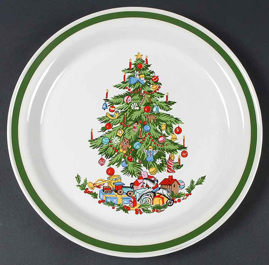 Noel (Band 1-4" From Edge) 12" Chop Plate (Round Platter) by International-1