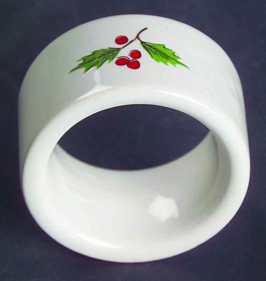Noel (Band 1-8" From Edge) Napkin Ring by International-1