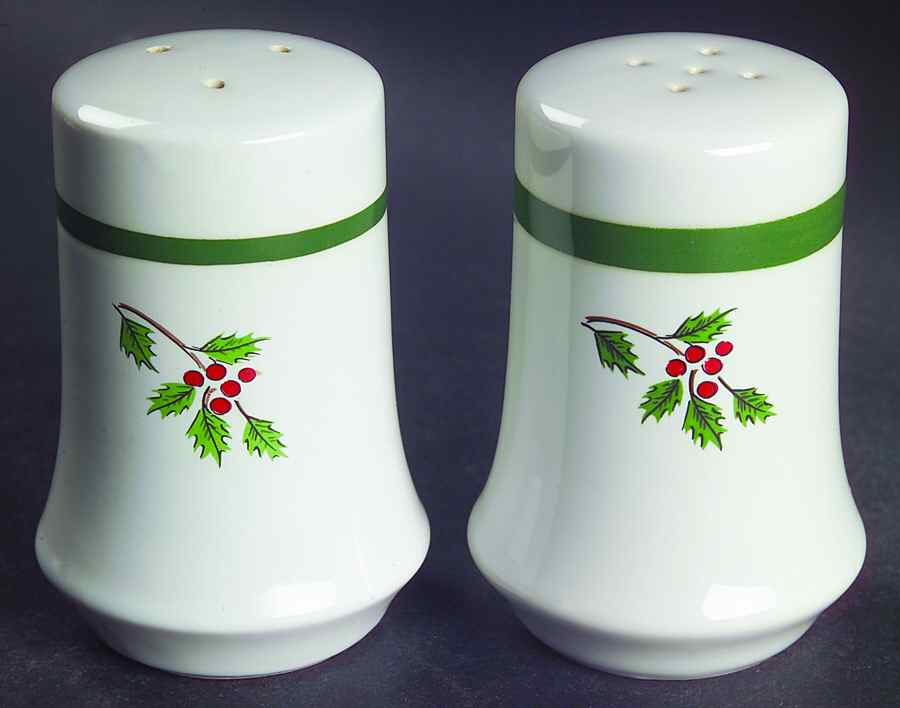 Noel (Band 1-8" From Edge) Salt & Pepper Set by International-1