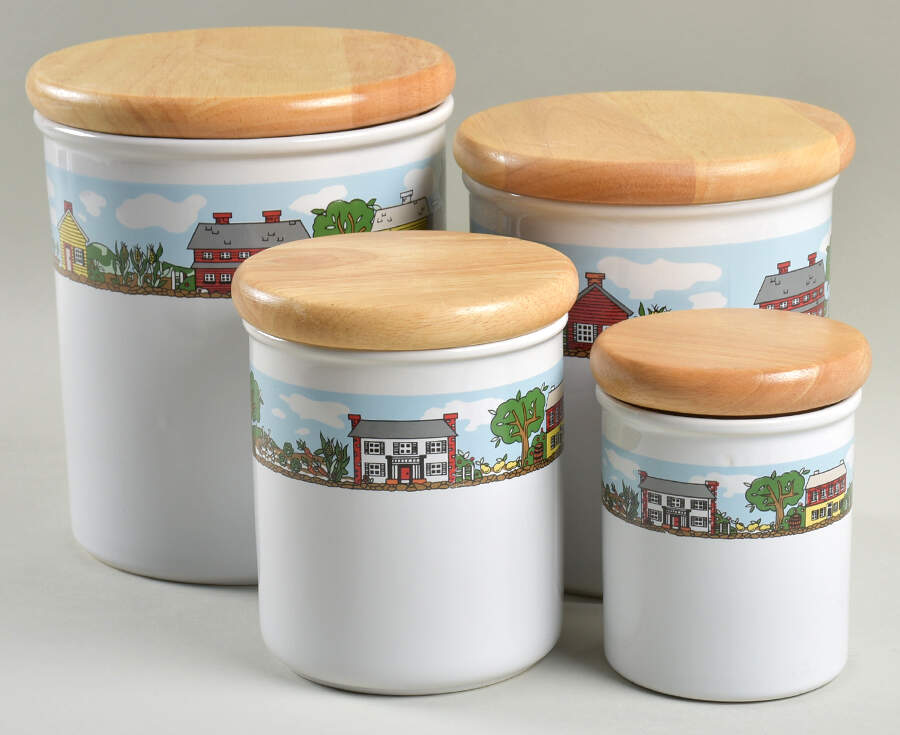 Old Salem (4 Pc) Boxed Canister Set by International-1