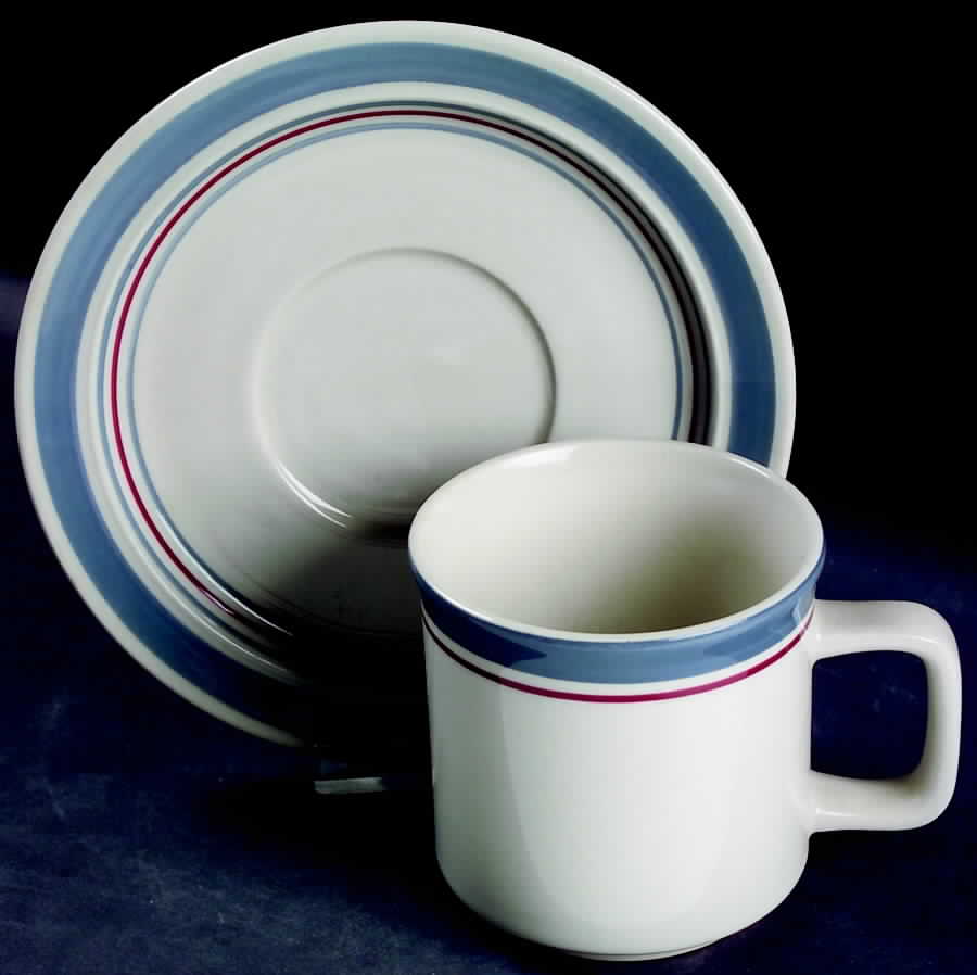 Parallel Flat Cup & Saucer Set by International-1