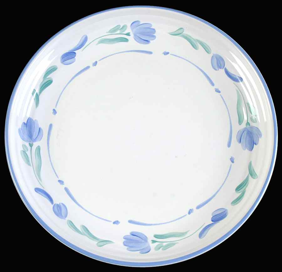Petals Blue 12" Chop Plate (Round Platter) by International-1