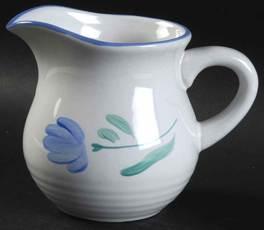 Petals Blue Creamer by International-1