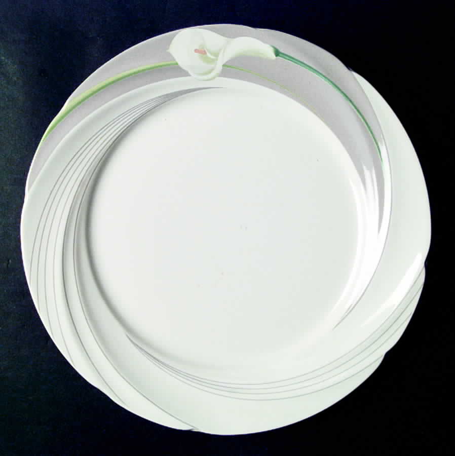 Pirouette Grey Dinner Plate by International-1