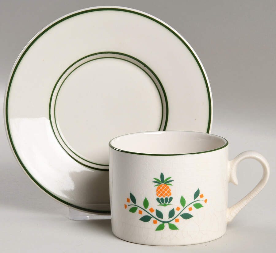 Plantation Garden Flat Cup & Saucer Set by International-1