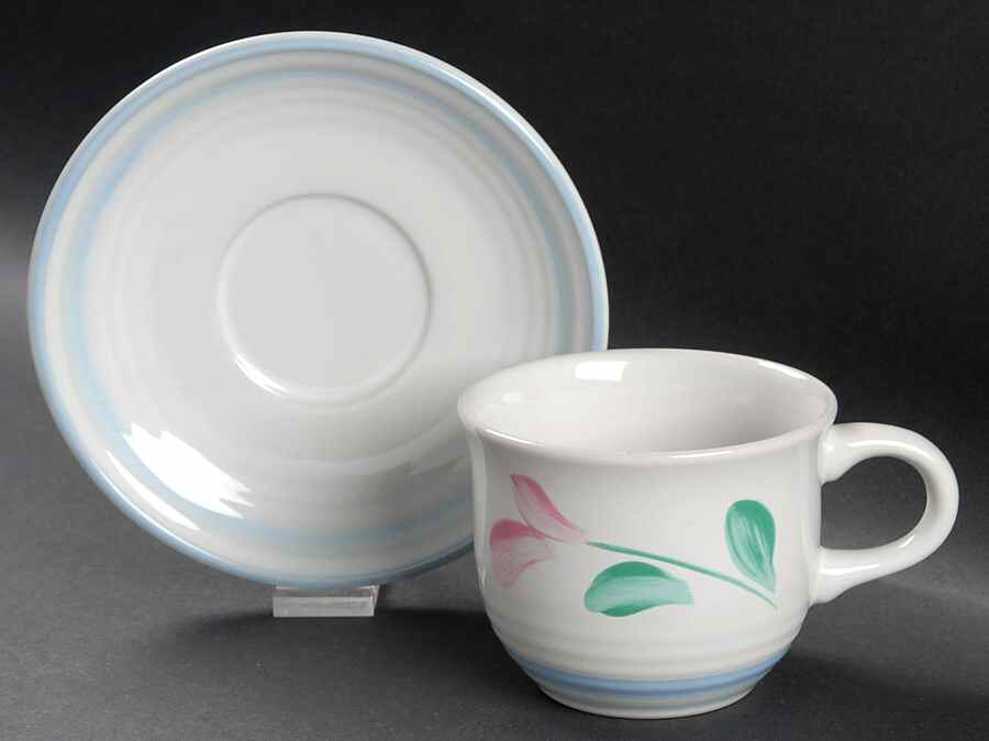 Porto Flat Cup & Saucer Set by International-1