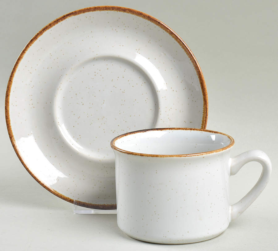 Primavera Flat Cup & Saucer Set by International-1