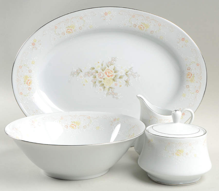 Promise (Platinum Trim) 5 Piece Hostess Set by International-1