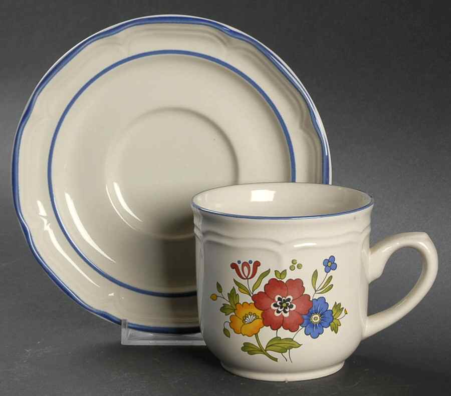 Provincial Flat Cup & Saucer Set by International-1