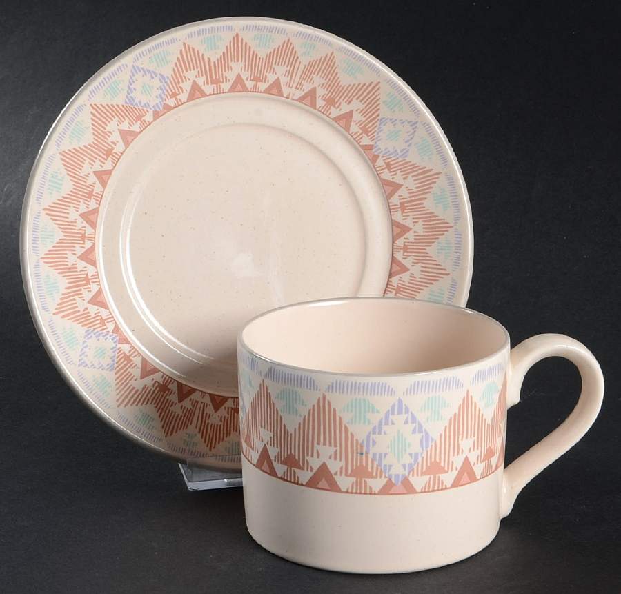 Pueblo Flat Cup & Saucer Set by International-1