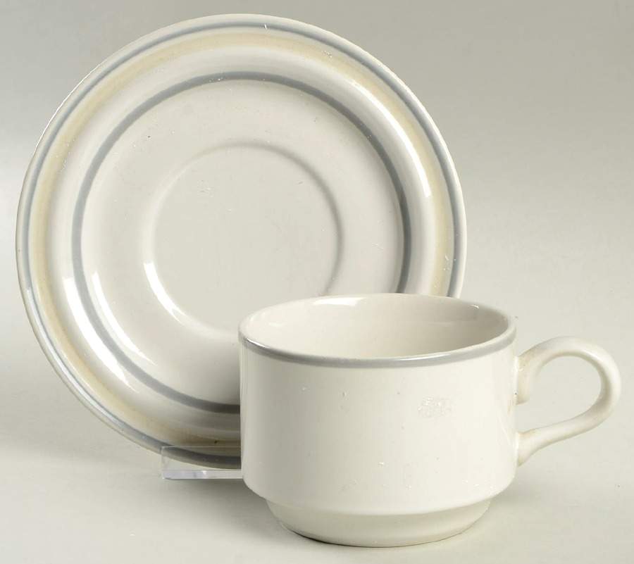 Quarry Flat Cup & Saucer Set by International-1