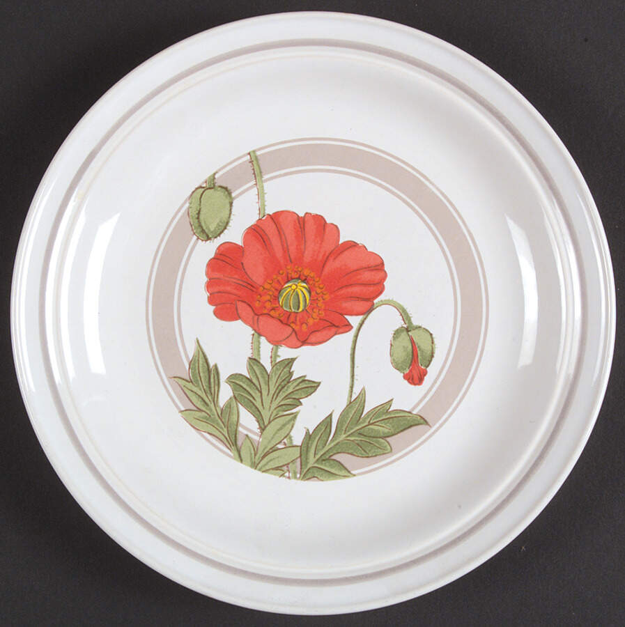 Red Glow Salad Plate by International-1