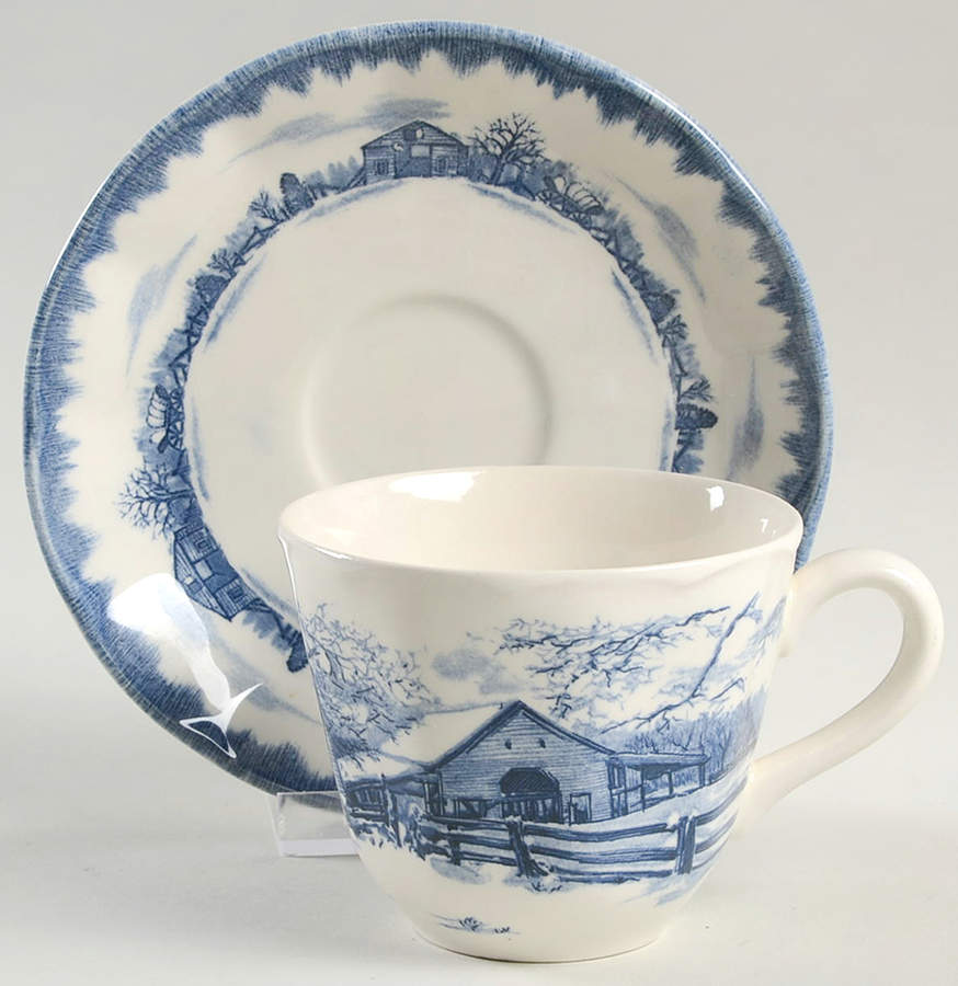 Riverwood Flat Cup & Saucer Set by International-1