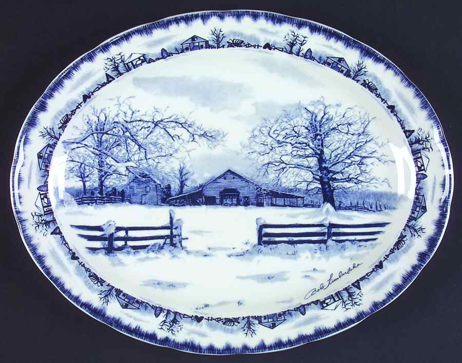 Riverwood 12" Oval Serving Platter by International-1