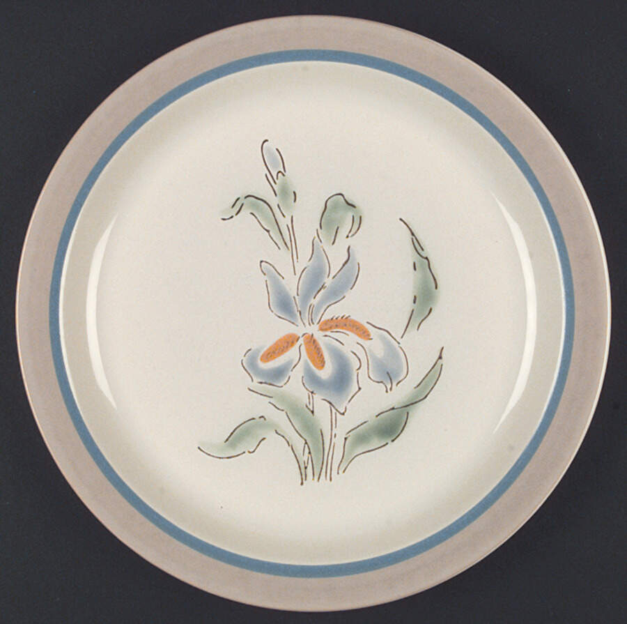 Rock Garden Pebble Blue Dinner Plate by International-1