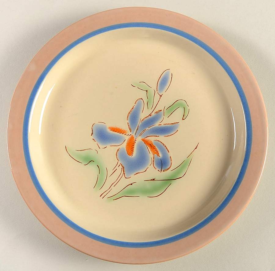 Rock Garden Pebble Blue Salad Plate by International-1