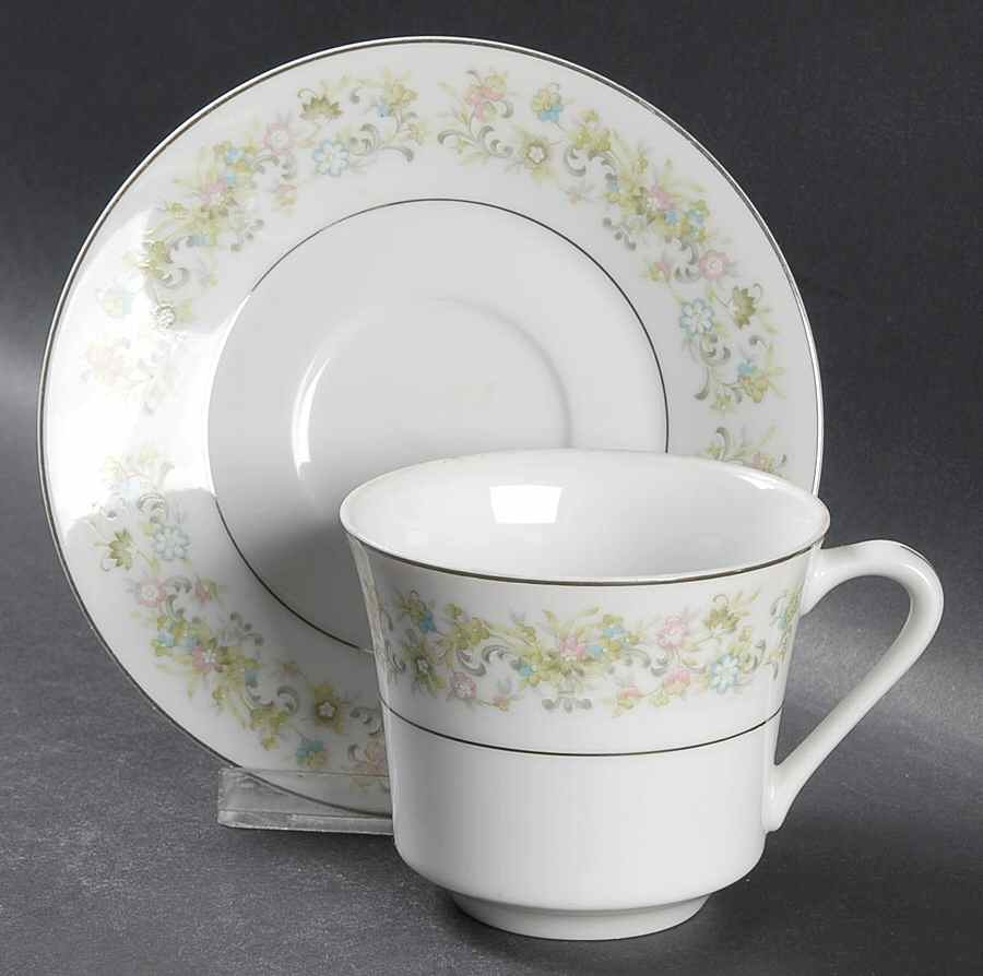 Romance Flat Cup & Saucer Set by International-1
