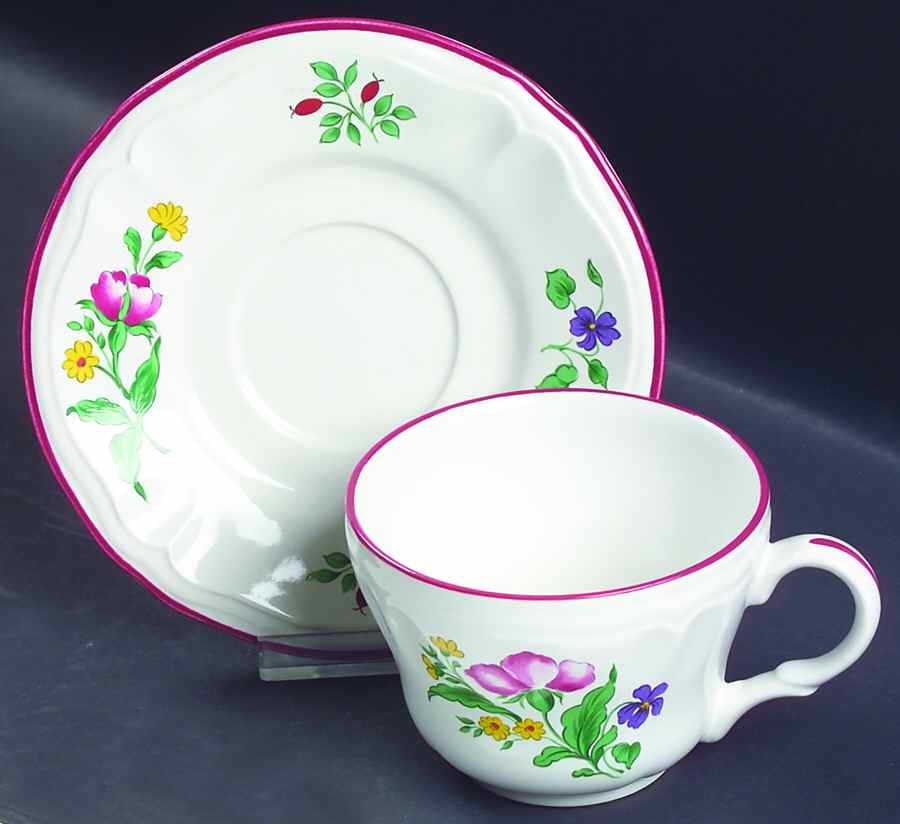 Rosalynn Footed Cup & Saucer Set by International-1
