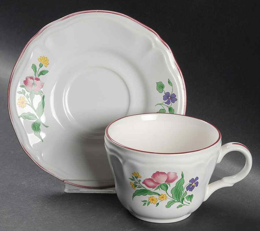 Rosalynn Footed Cup & Saucer Set by International-1