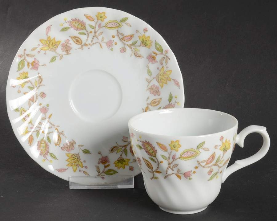 Rosa Flat Cup & Saucer Set by International-1
