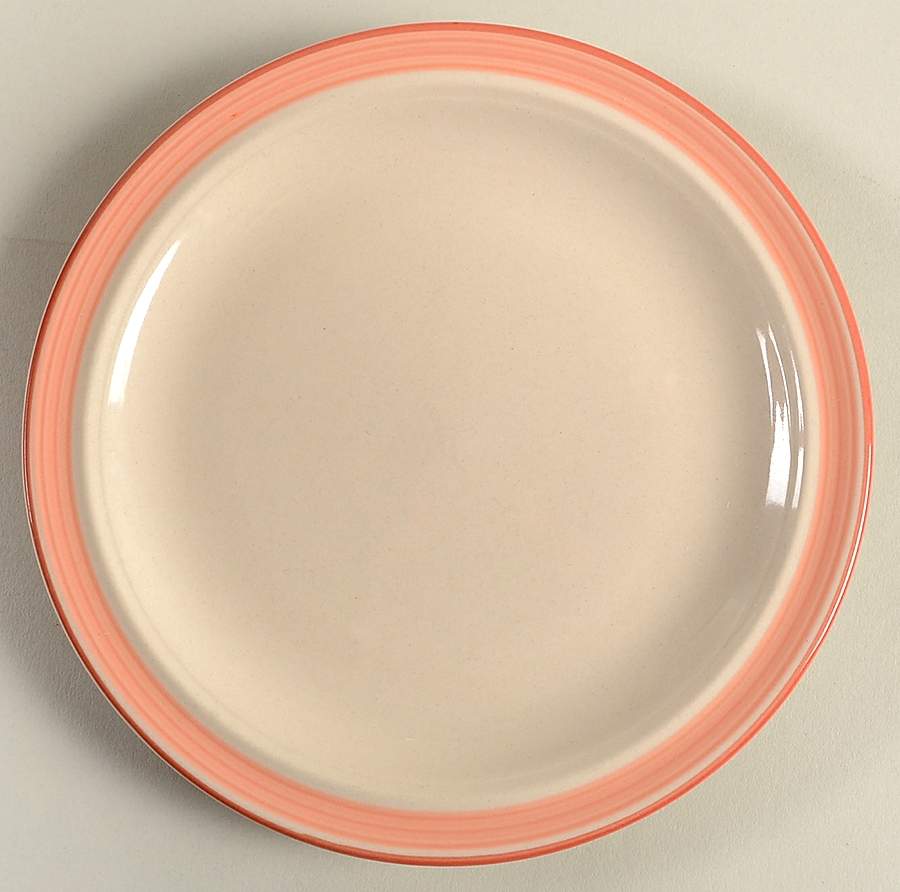 Soft Apricot Salad Plate by International-1
