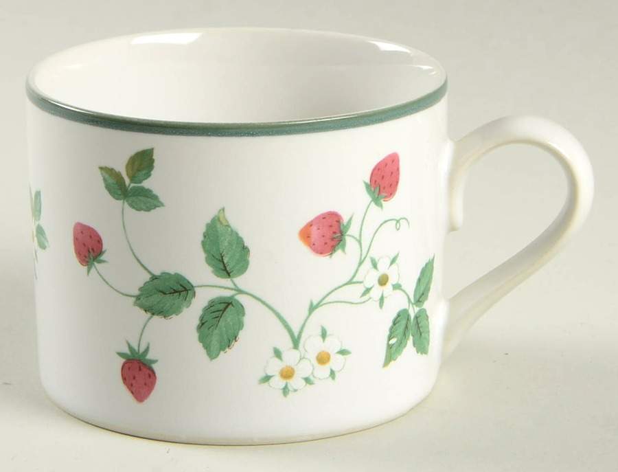 Strawberry Fair (Green Trim) Flat Cup by International-1