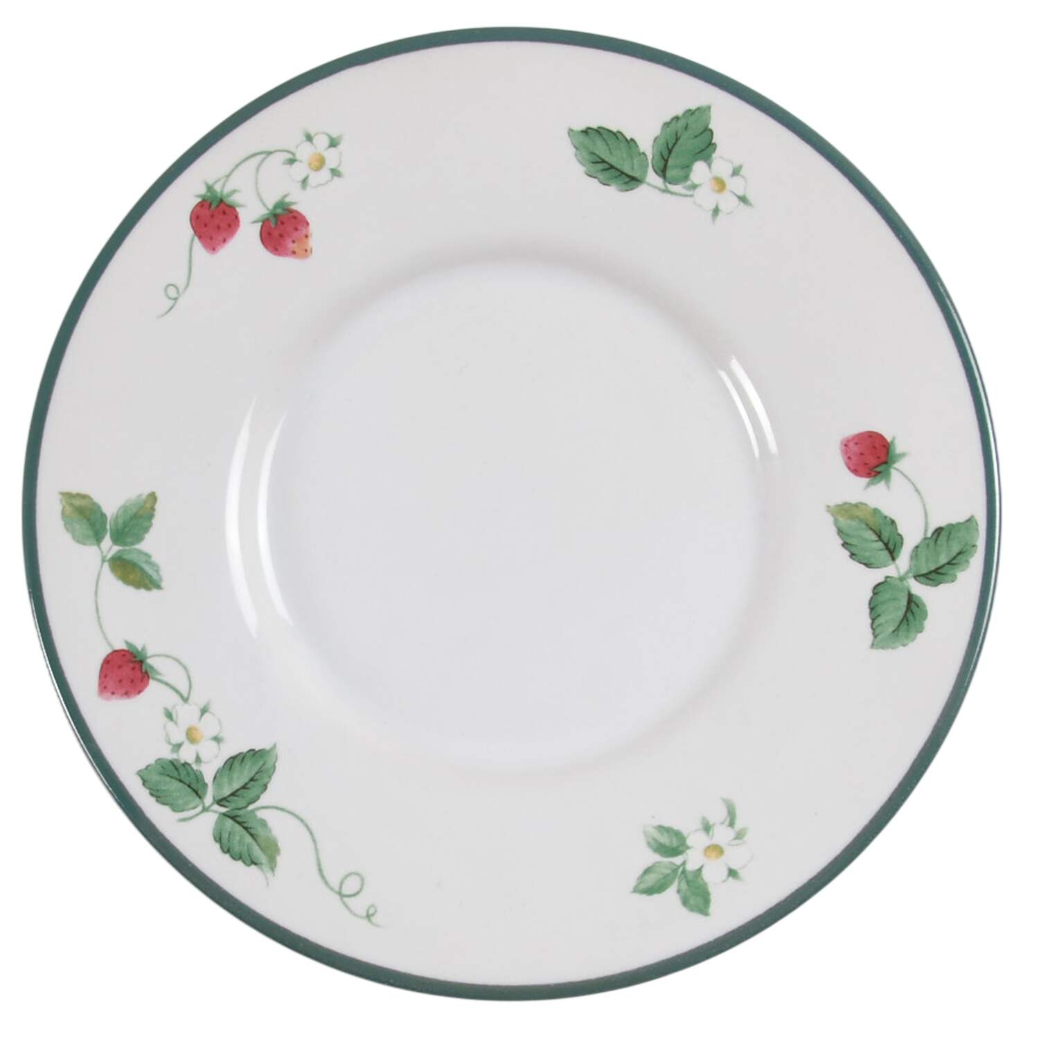 Strawberry Fair (Green Trim) Saucer by International-1