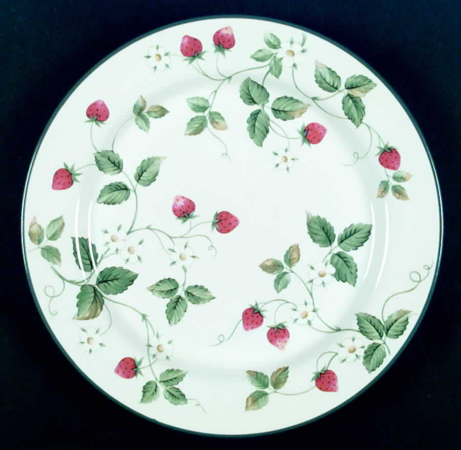 Strawberry Fair (Green Trim) Dinner Plate by International-1