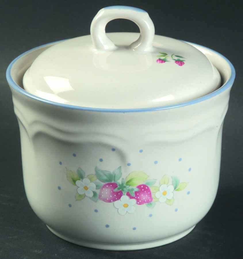 Strawberry Lane Sugar Bowl & Lid by International-1