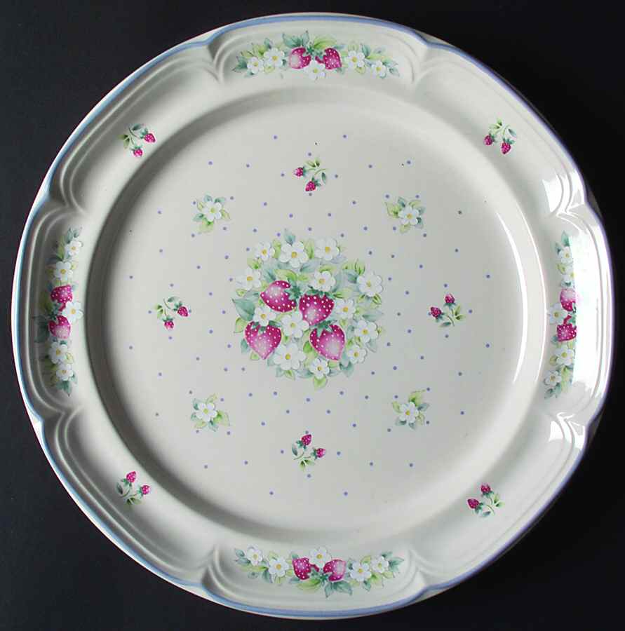 Strawberry Lane 12" Chop Plate (Round Platter) by International-1