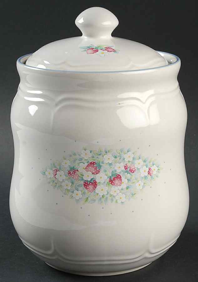 Strawberry Lane Large Canister & Lid by International-1