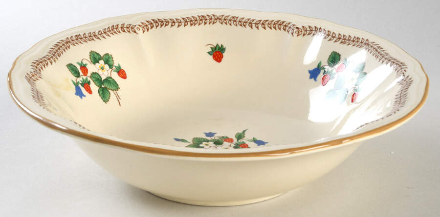 Strawberry Patch 9" Round Vegetable Bowl by International-1