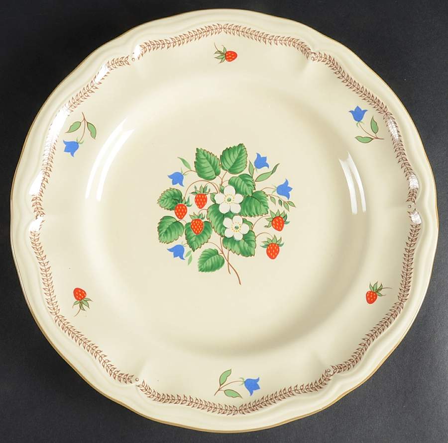 Strawberry Patch 12" Chop Plate (Round Platter) by International-1