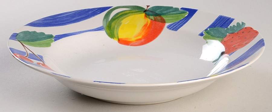 Summer Fruit Large Rim Soup Bowl by International-1