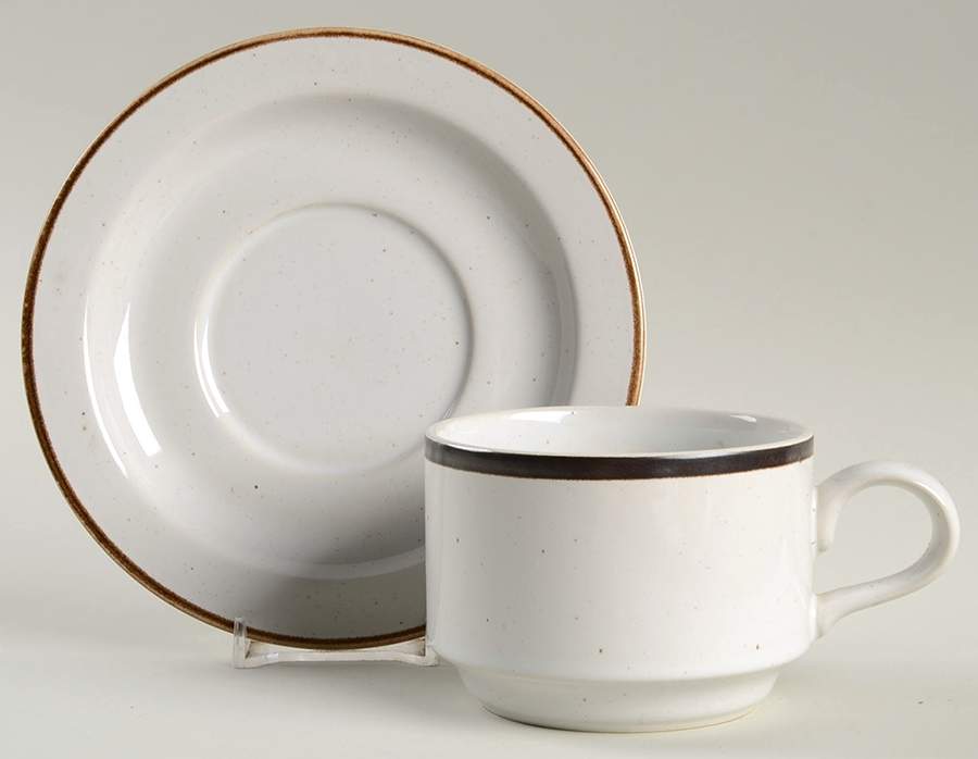 Sunburst Flat Cup & Saucer Set by International-1