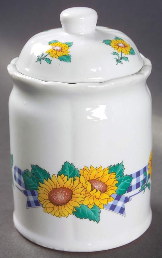 Sunflower Small Canister & Lid by International-1