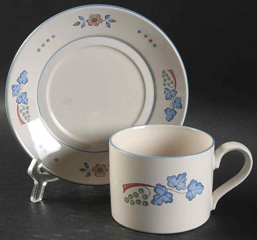 Sugar Plum Flat Cup & Saucer Set by International-1