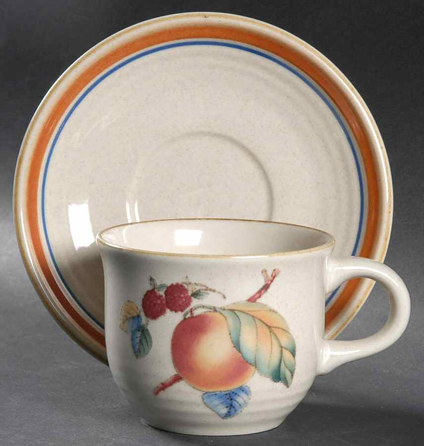 Sugar 'N Spice Flat Cup & Saucer Set by International-1