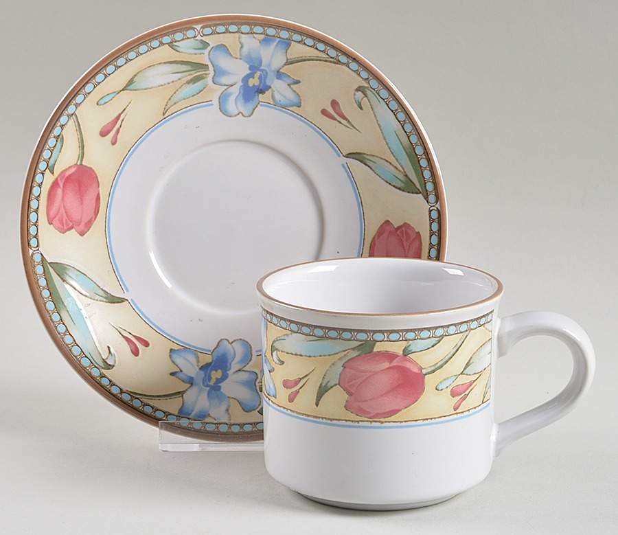 Sunlit Style Flat Cup & Saucer Set by International-1