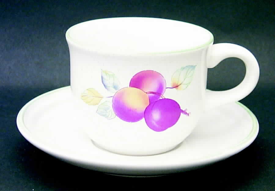 Sweet Bounty Flat Cup & Saucer Set by International-1