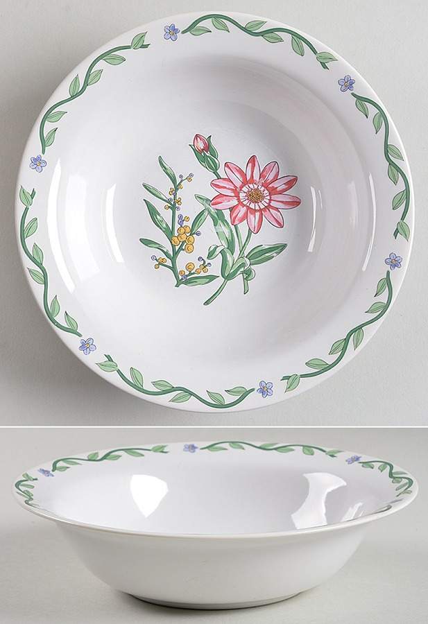 Terrace Blossoms Rim Cereal Bowl by International-1