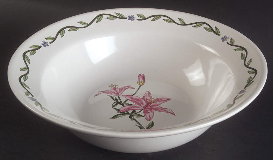 Terrace Blossoms 9" Round Vegetable Bowl by International-1