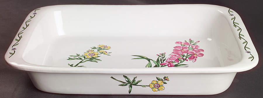 Terrace Blossoms 14" Rectangular Baker by International-1